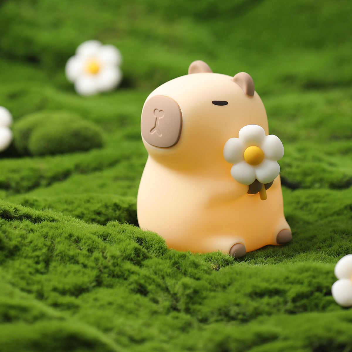 Capivara com Flor - Luminária LED Noturna
