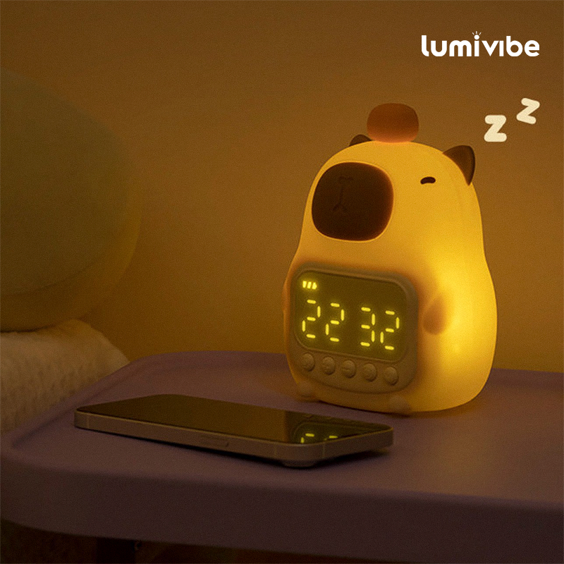 Capivara com Despertador - Luminária LED Noturna