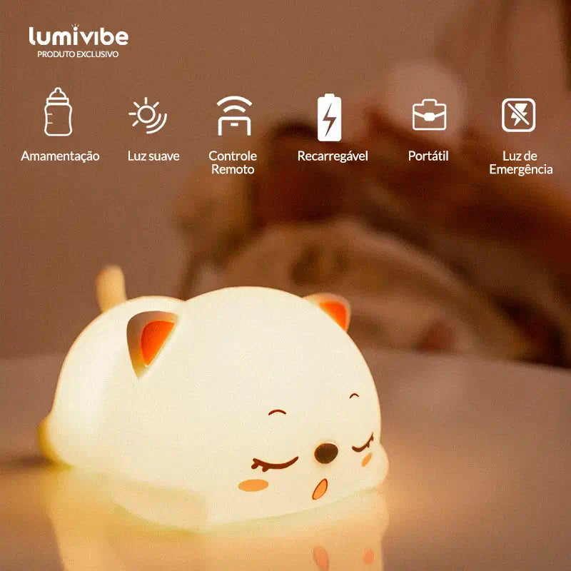 Gatinho - Luminária LED Noturna Gato