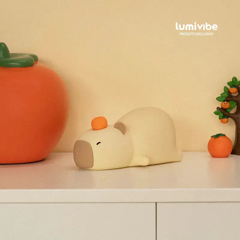 Capivara Deitada - Luminária LED Noturna