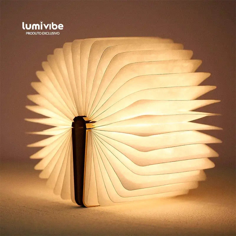 BookLeque™ - Luminária de Livro LED - Estilo Leque Recarregável USB