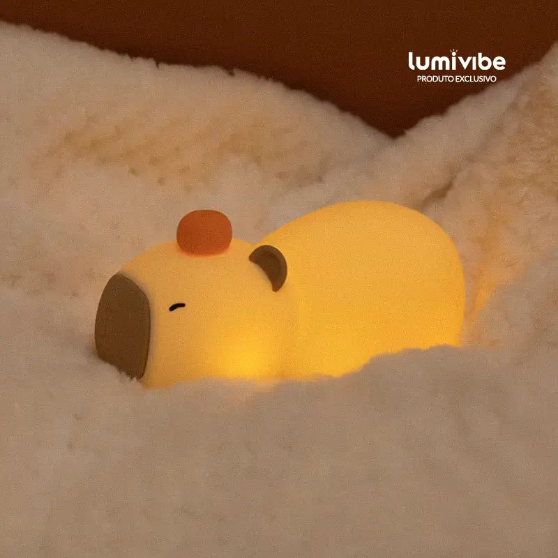 Capivara Deitada - Luminária LED Noturna