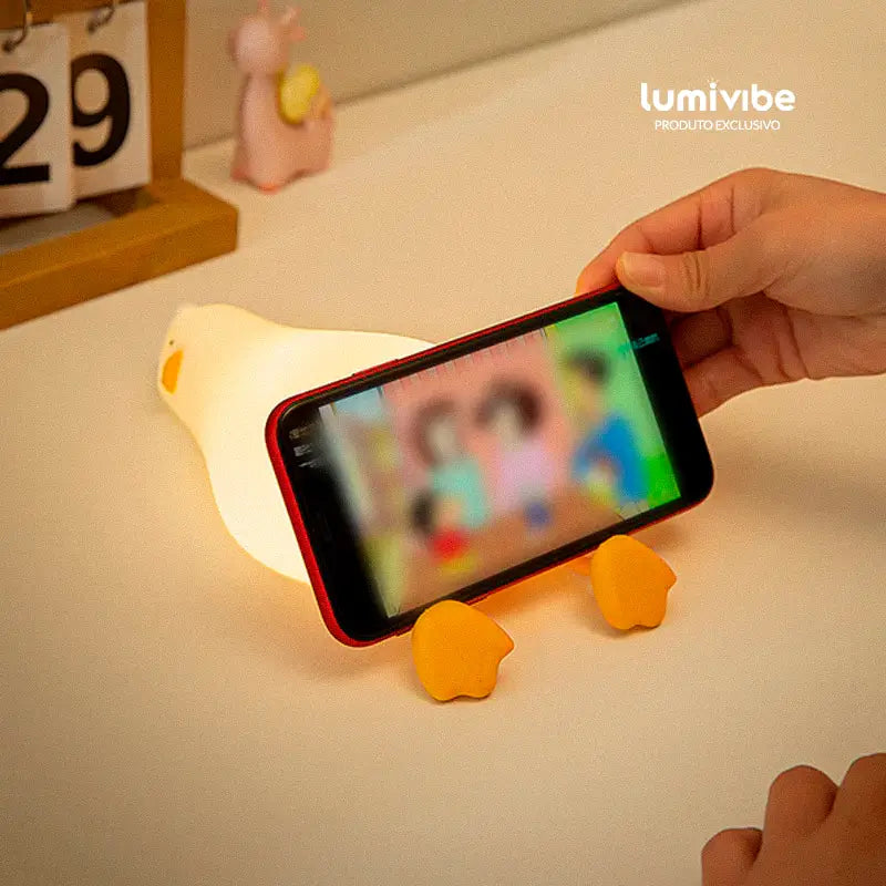 Pato Preguiçoso - Luminária LED Noturna