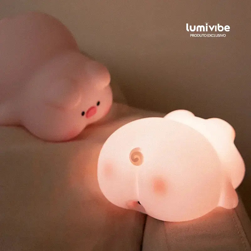 Porquinho™ - Luminária LED Noturna Porco