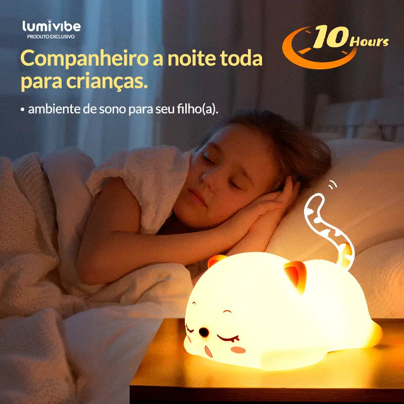 Gatinho - Luminária LED Noturna Gato