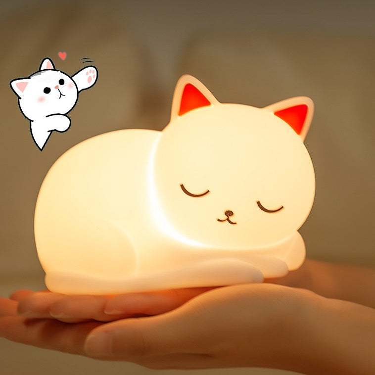 Gatinho Sonolento - Luminária LED Noturna
