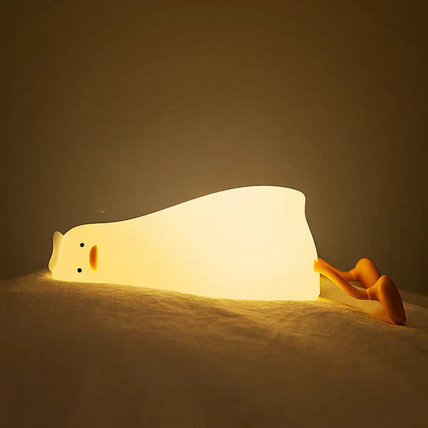 Patinho Fofo com Flor - Luminária LED Noturna