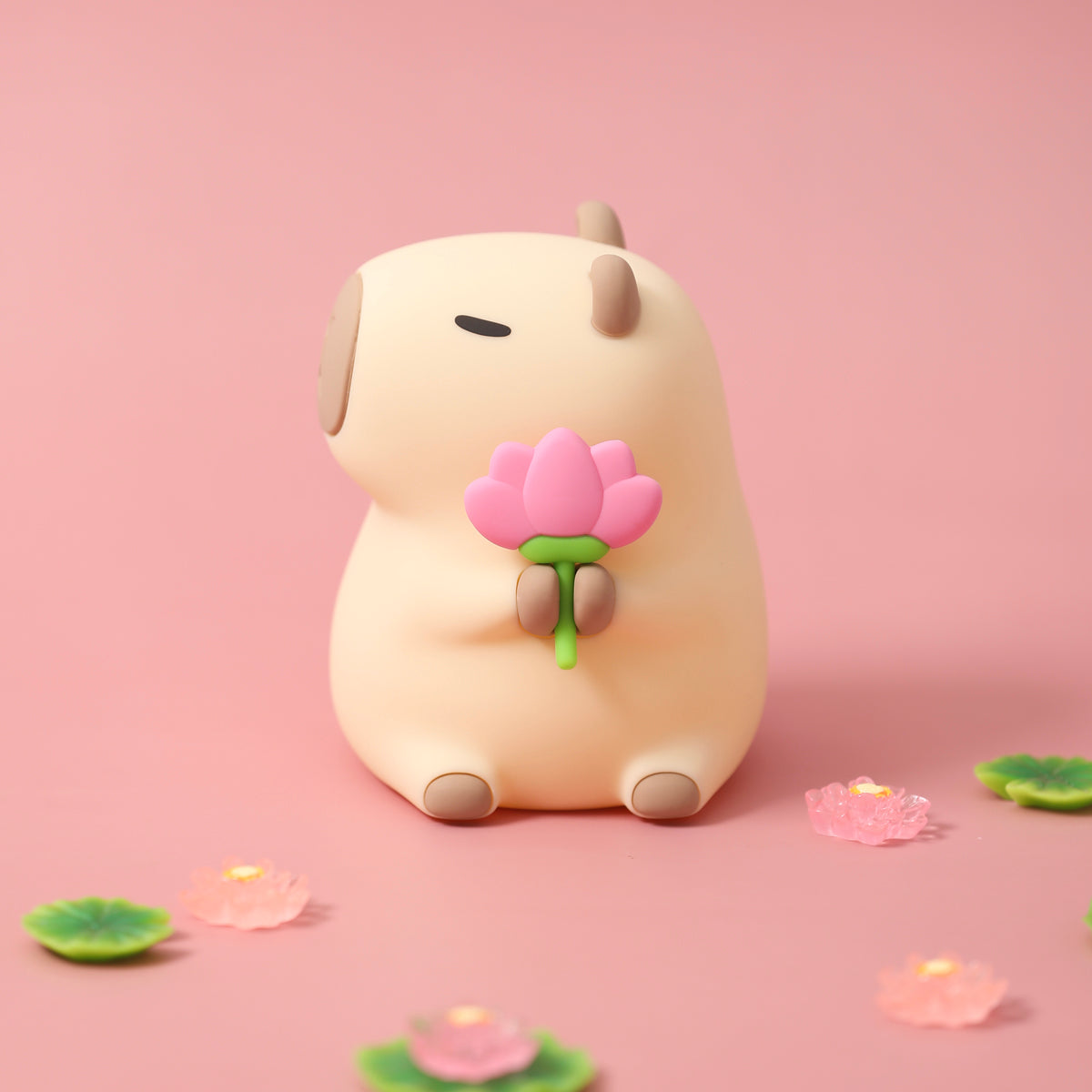 Capivara com Flor - Luminária LED Noturna