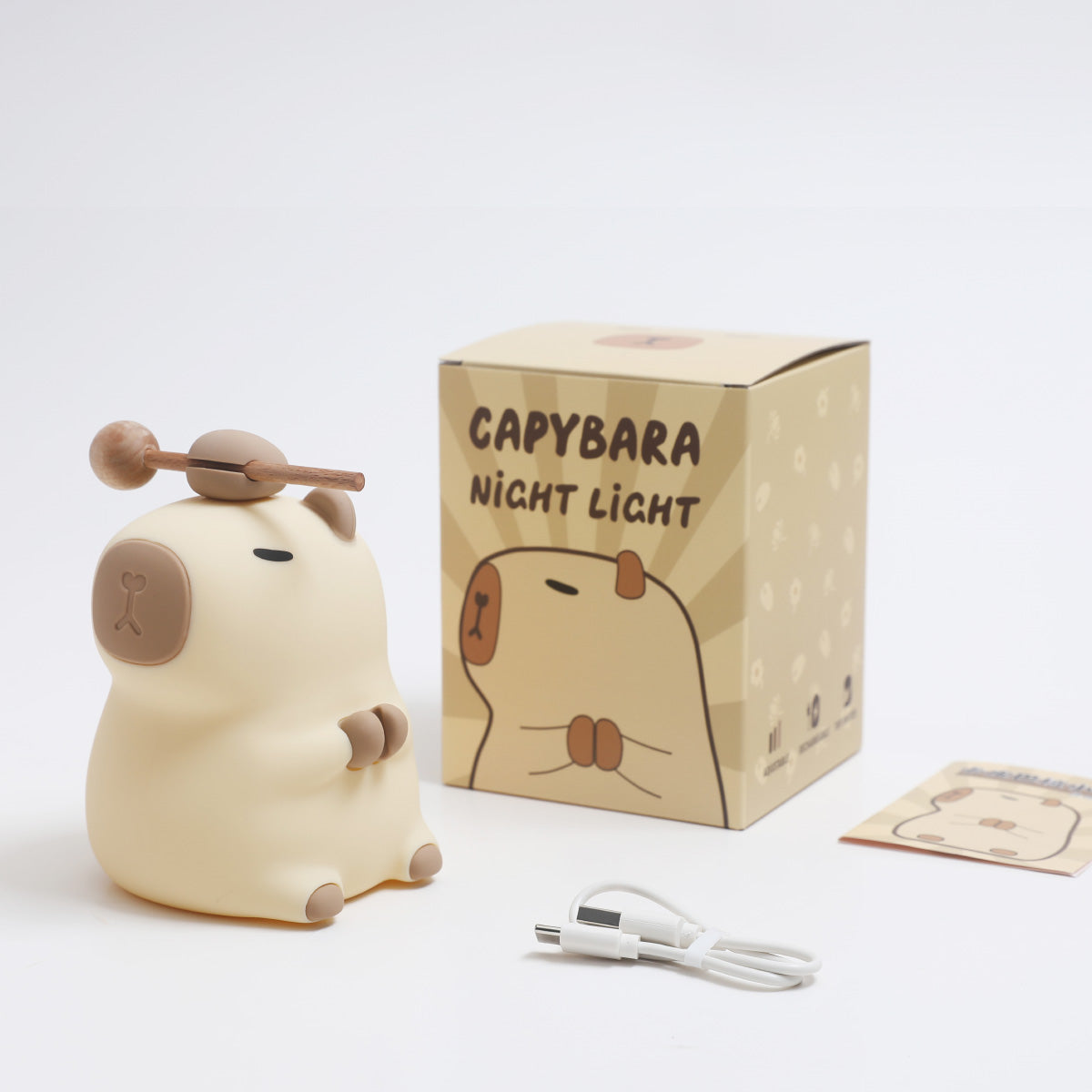 Capivara com Flor - Luminária LED Noturna