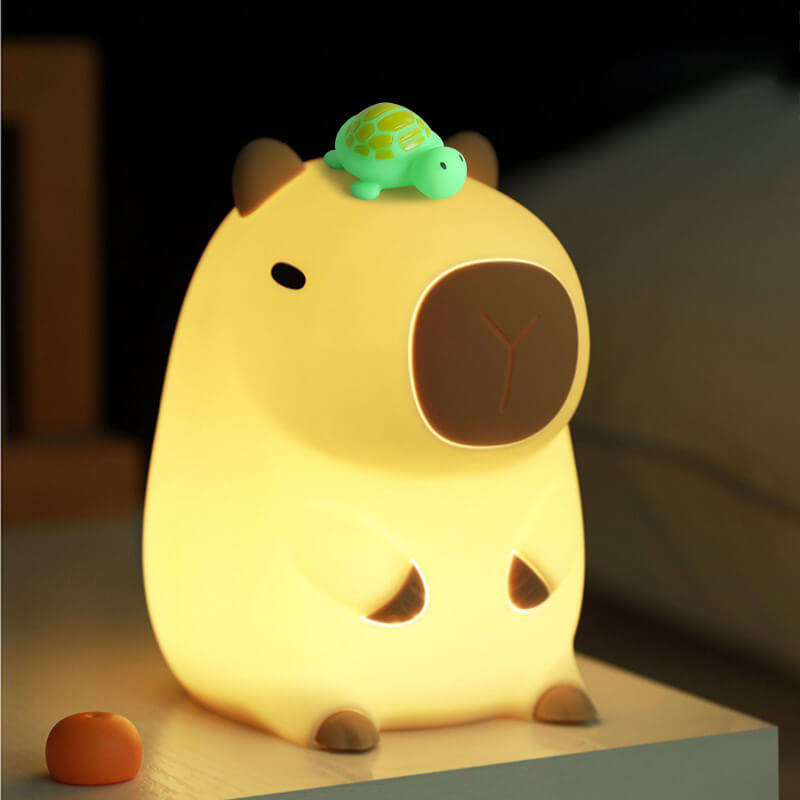 Capivara com Flor - Luminária LED Noturna