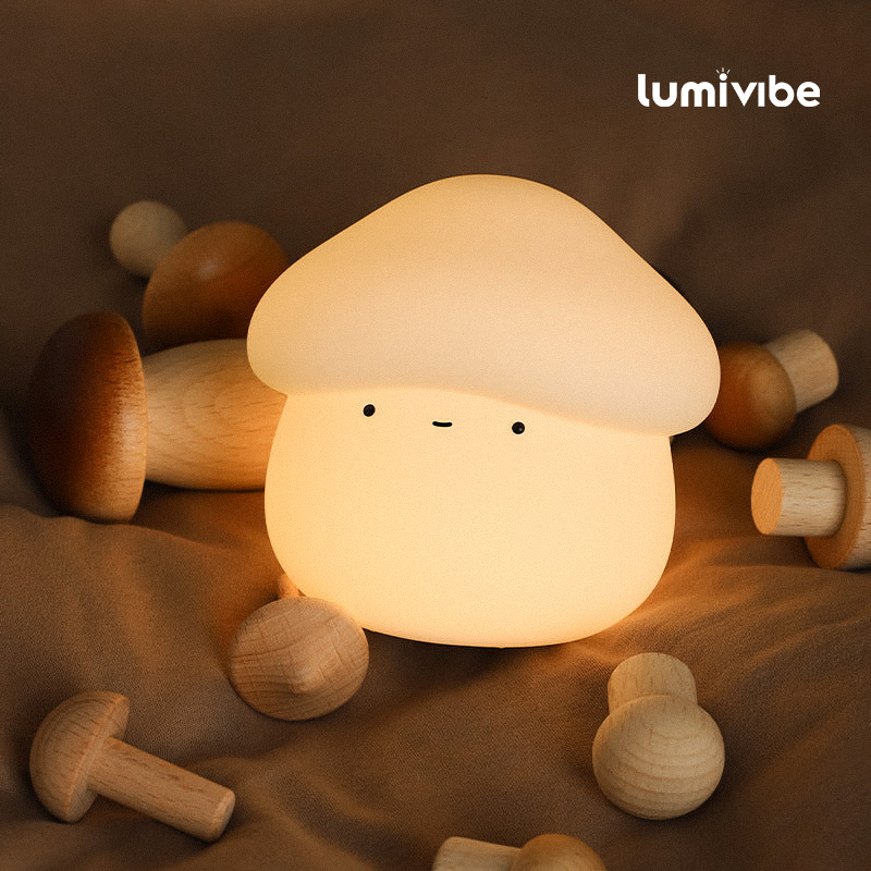 Cogumelo Sorridente - Luminária LED Noturna