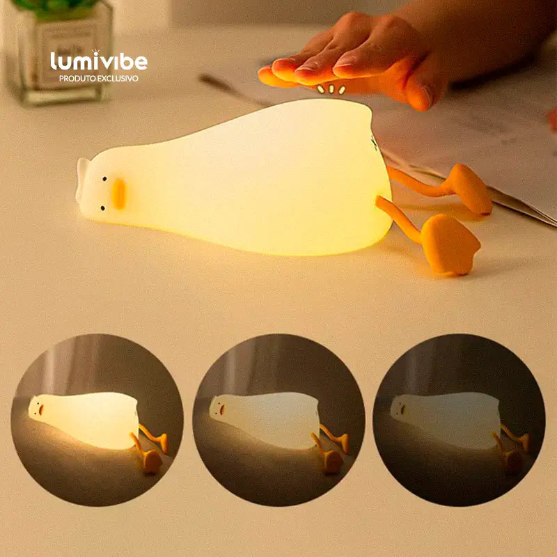 Pato Preguiçoso - Luminária LED Noturna