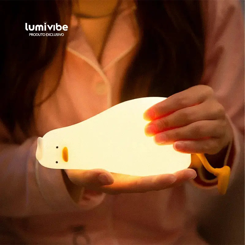 Pato Preguiçoso - Luminária LED Noturna
