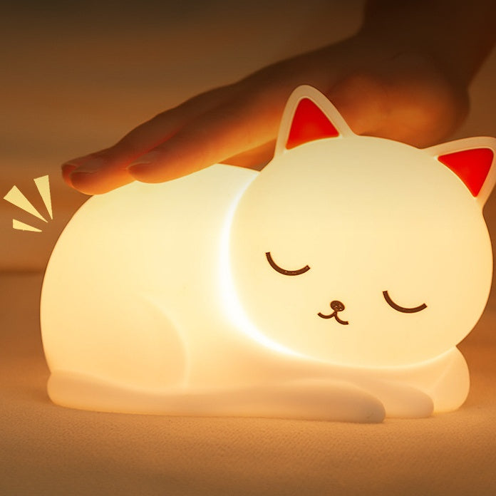 Gatinho Sonolento - Luminária LED Noturna