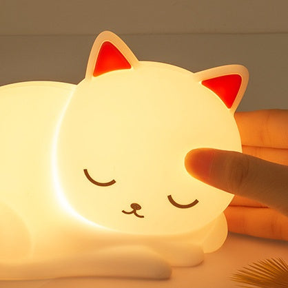 Gatinho Sonolento - Luminária LED Noturna