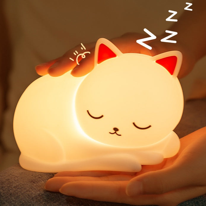 Gatinho Sonolento - Luminária LED Noturna