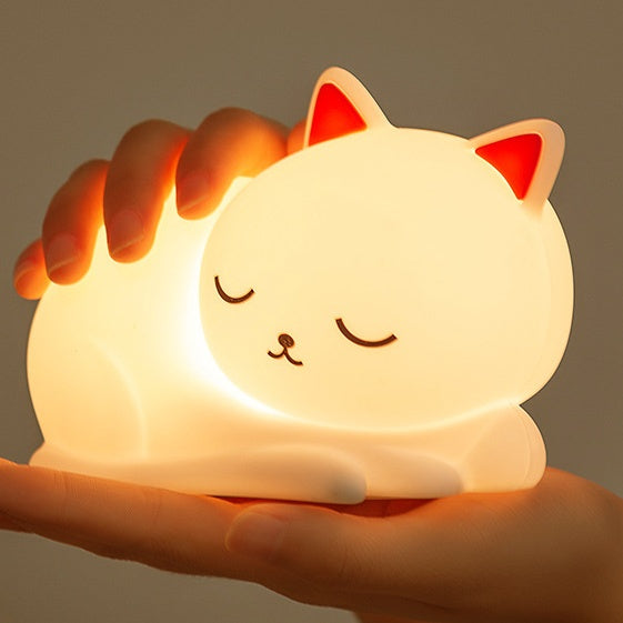 Gatinho Sonolento - Luminária LED Noturna