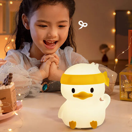 DuckLamp™ – Luminária LED Noturna Patinho Recarregável de Silicone com Toque