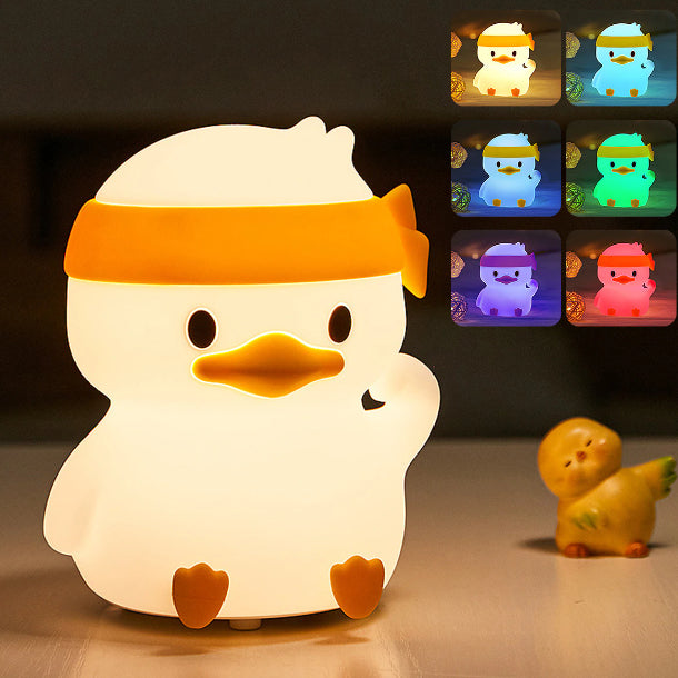 DuckLamp™ – Luminária LED Noturna Patinho Recarregável de Silicone com Toque