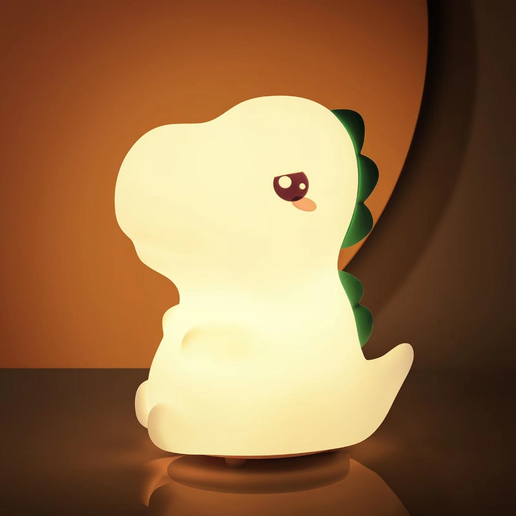 DinoLamp™ – Luminária LED Noturna Dinossauro Recarregável de Silicone com Toque