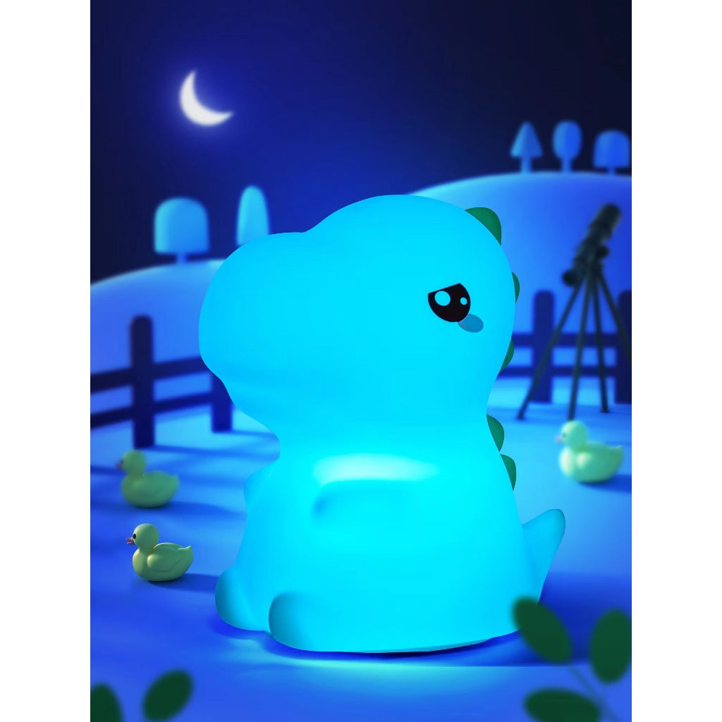 DinoLamp™ – Luminária LED Noturna Dinossauro Recarregável de Silicone com Toque
