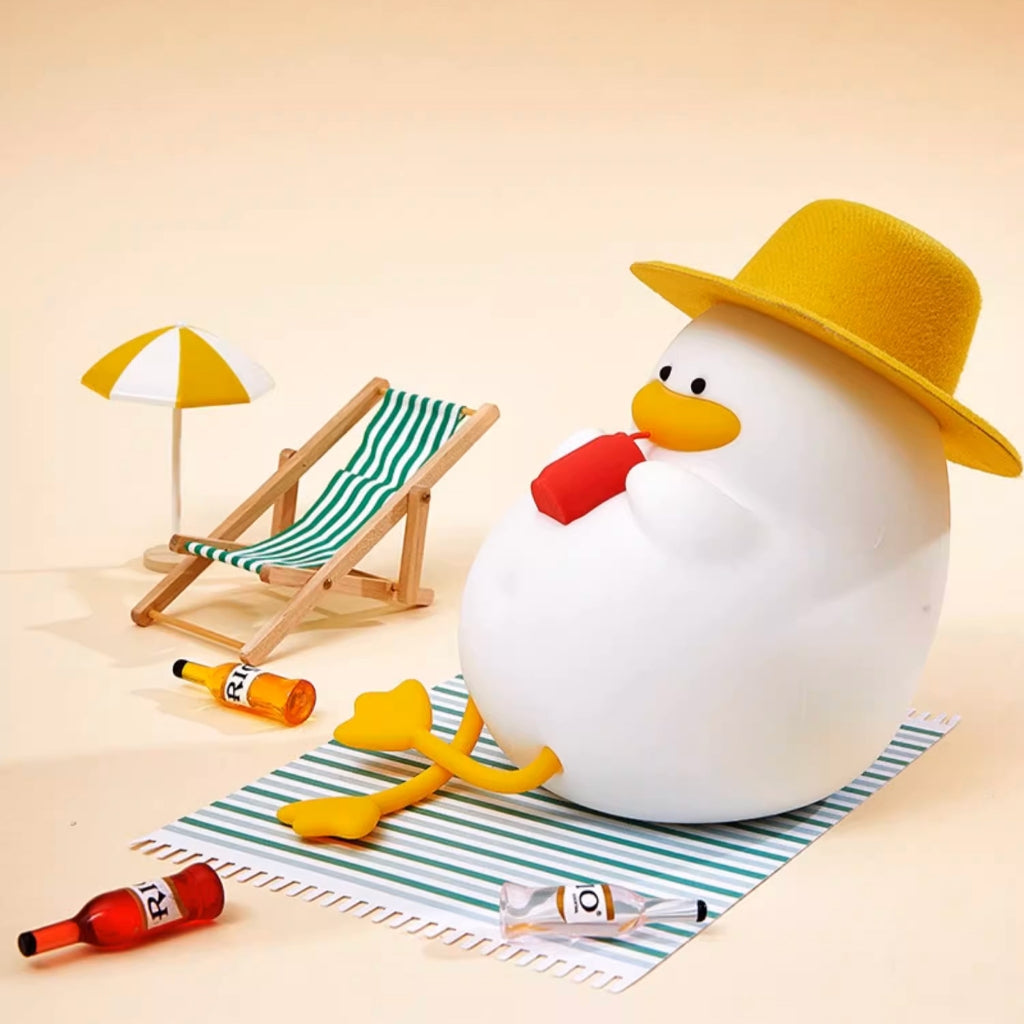 DuckBuddy™ – Luminária LED Noturna Patinho de Silicone com Toque Recarregável para Crianças