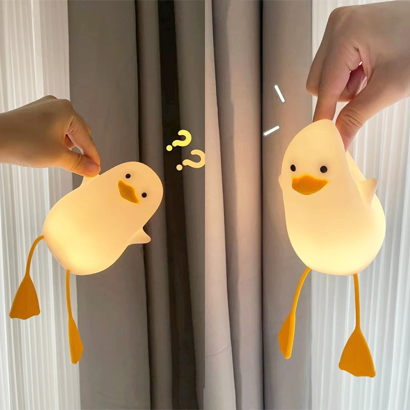DuckNight™ – Luminária LED Colorida Patinho de Silicone com Toque Recarregável para Crianças e Decoração