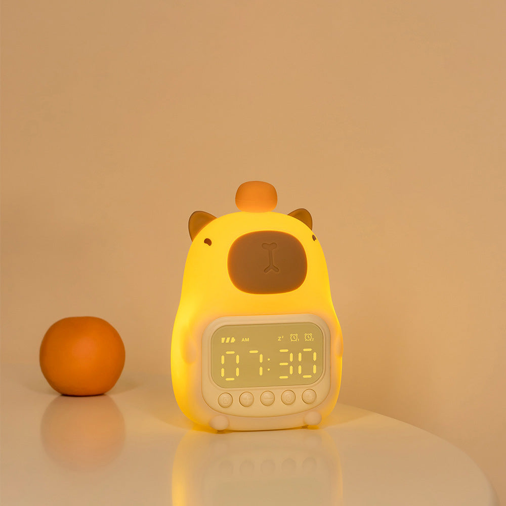 Capivara com Despertador - Luminária LED Noturna