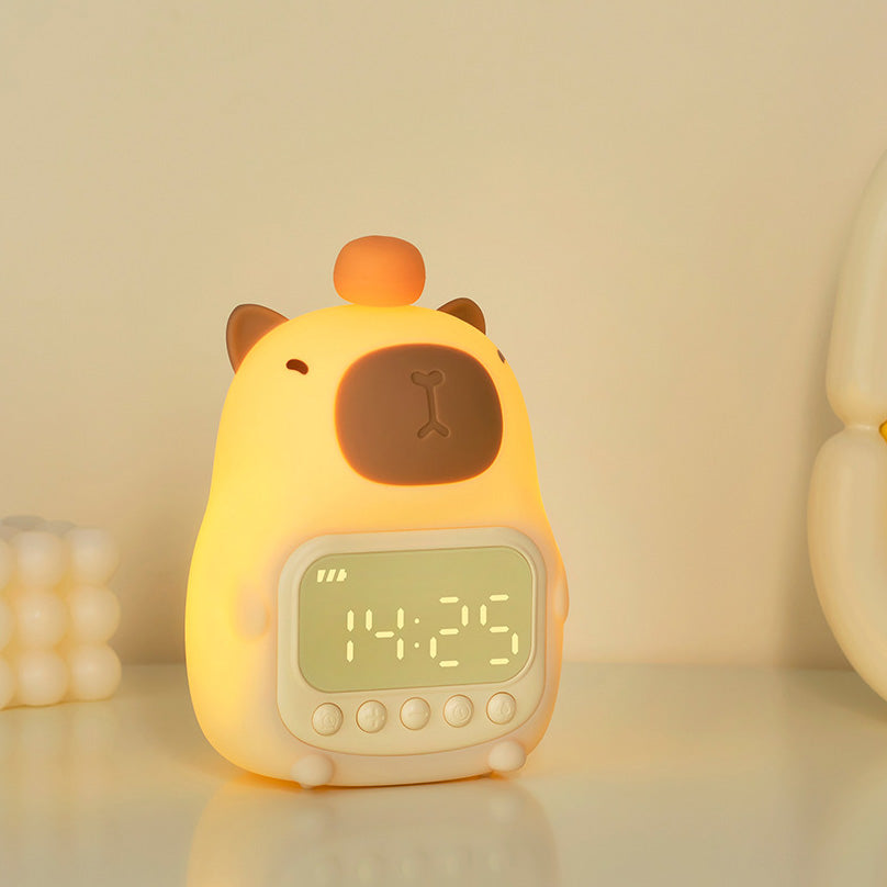Capivara com Despertador - Luminária LED Noturna